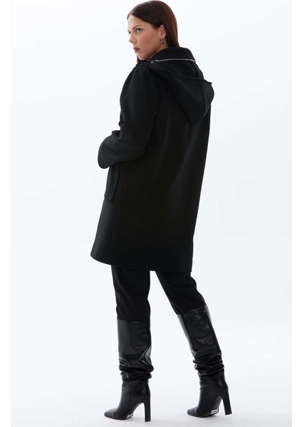 Büyük Beden Dıştan Cep Fermuarlı Kaban fırsatları