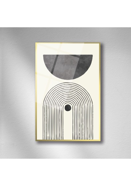 Boho Soyut Geometrik Cam - 25*35