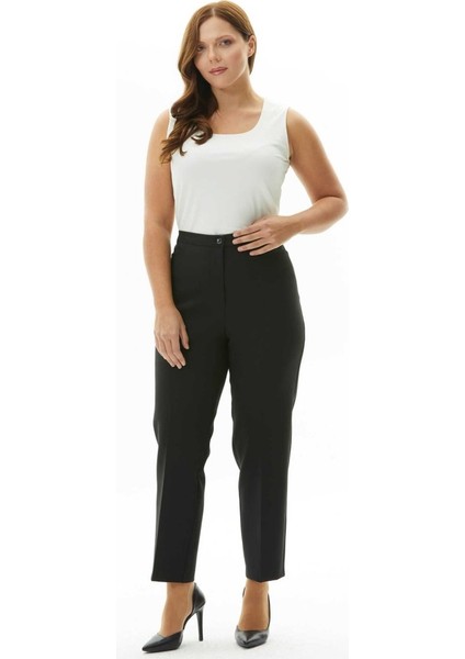 Büyük Beden Kare Cep Içi Gizli Lastikli Pantolon modelleri