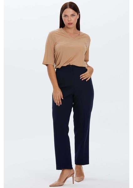 Büyük Beden Kare Cep Içi Gizli Lastikli Pantolon indirimleri