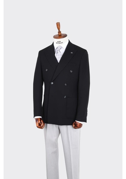 Kırlangıç Yaka Kruvaze Erkek Ceket-KAX5204S fiyatları