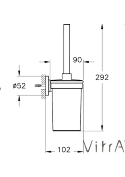 Ilia A44201 Tuvalet Fırçalığı, Krom