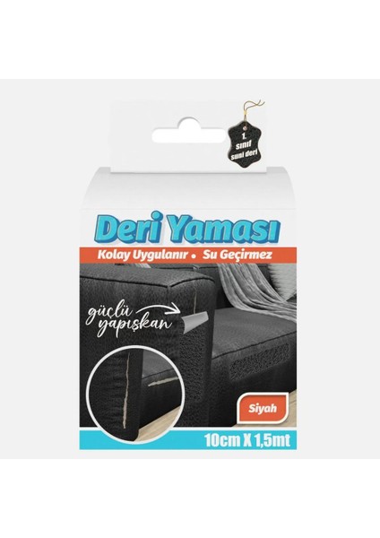 Deri Tamir Yaması Siyah 10 cm x 1,5 mt