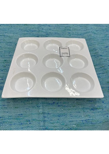 27X29CM Beyaz Porselen Kahvaltılık Sunumluk Iskele Meze Tabak 1 Adet fiyatları