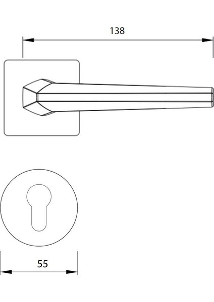 Azzura Serisi Kapı Kolu Köşeli Rozetli Köşeli Rozetli Pür Bronz Wc Tipi modelleri