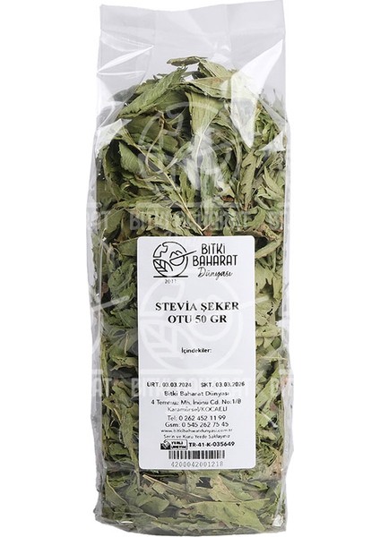 Stevia Şeker Otu 50 gr