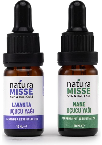 NaturaMisse Lavanta Uçucu Yağı 10 ml Nane Uçucu Yağı 10 ml %100 Saf