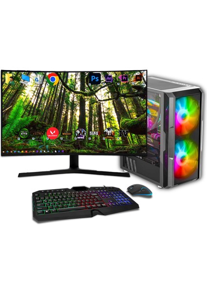 Gmx7765 İ7 12.Nesil 12700K 32Gb Ddr4 512Gb M2 Nvme 8Gb Rtx4060Tı "31.5 165Hz Oyun PC