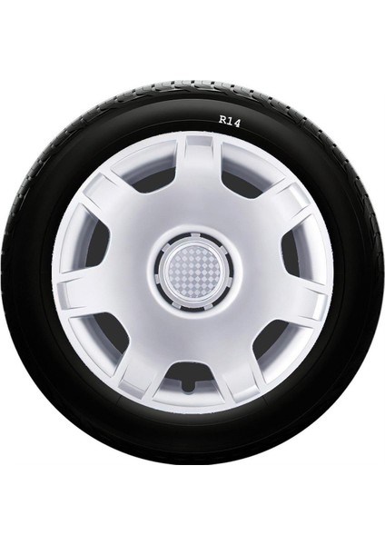 Fiat Uyumlu 14 Inç Kırılmaz Sks Jant Kapağı 1 Takım 4 Adet NO:205