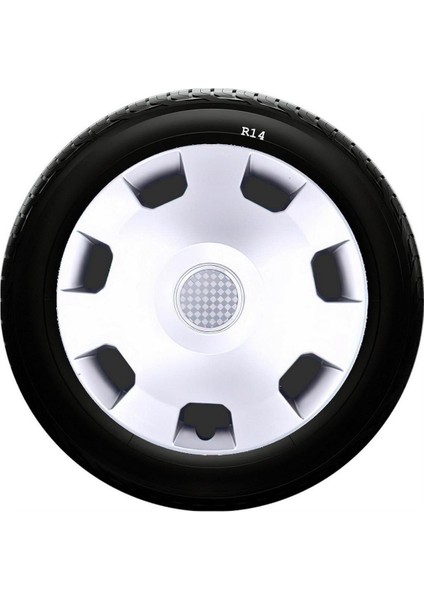 Fiat Uyumlu 14 Inç Kırılmaz Sks Jant Kapağı 1 Takım 4 Adet NO:207