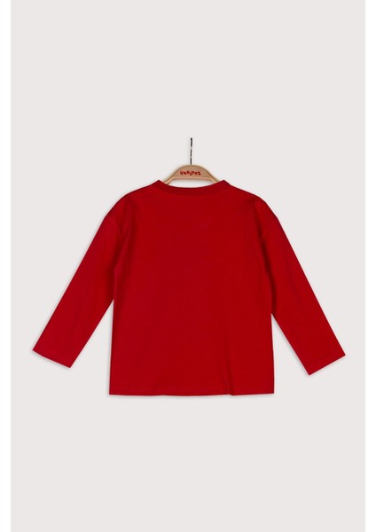 Unisex Çocuk Uzun Kollu Basic T-Shirt - Kırmızı fiyatları
