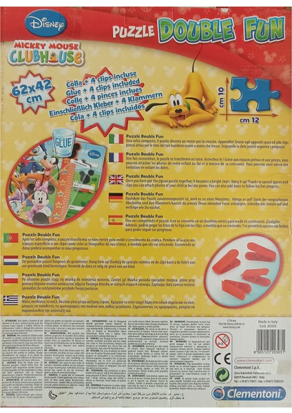 Boy Ölçme Cetvelli Mickey Mouse Puzzle Çocuk Pazıl