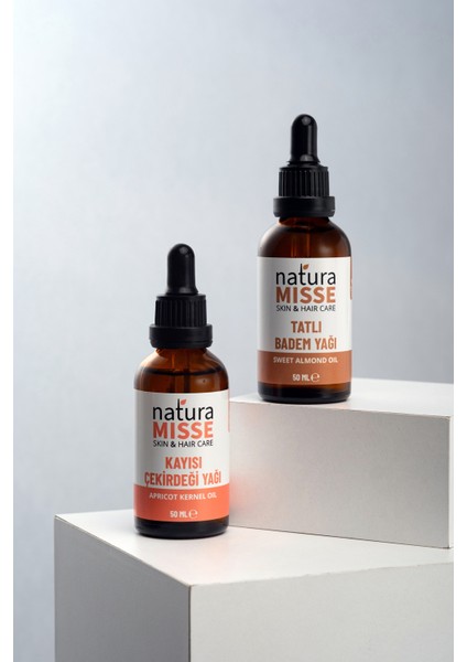 Tatlı Badem Yağı 50 ml - Kayısı Çekirdeği Yağı 50 ml (2X50ML)