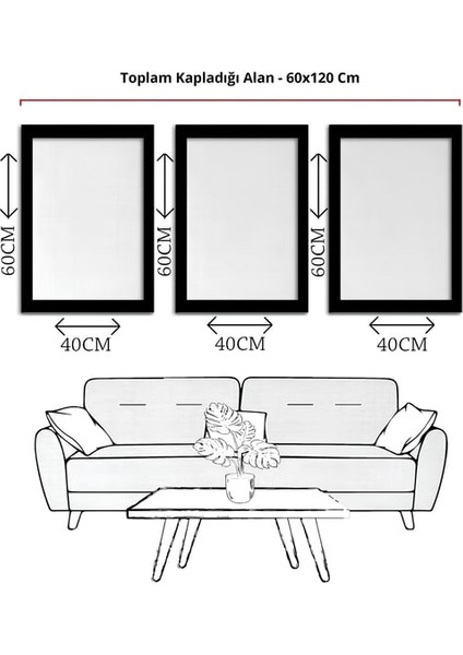 Siyah Gümüş Tasarım Ayna Pleksi Çerçeveli Tablo Seti