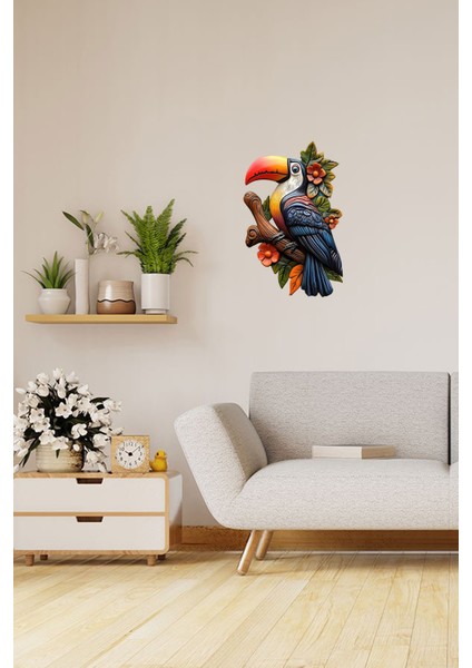 Ahşap 3D Görünümlü Tukan Kuşu Duvar Dekoru fırsatları