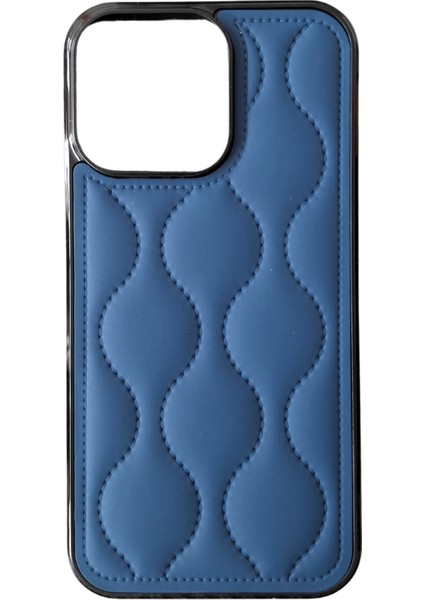 iPhone 13 Pro Max Uyumlu Pie Serisi Lüks Dikiş Desenli Premium Telefon Kılıfı