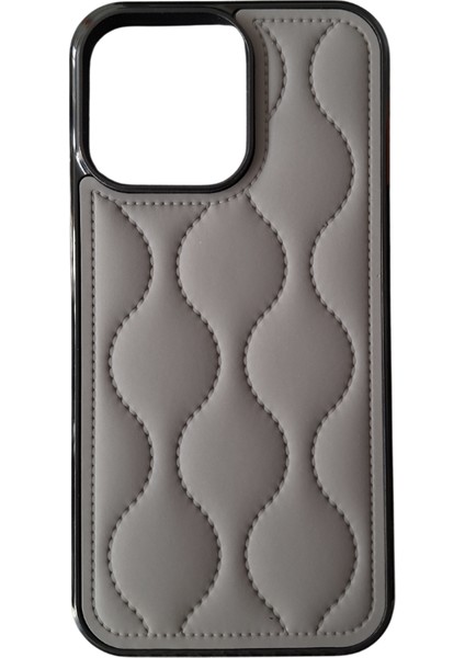 iPhone 13 Pro Max Uyumlu Pie Serisi Lüks Dikiş Desenli Premium Telefon Kılıfı