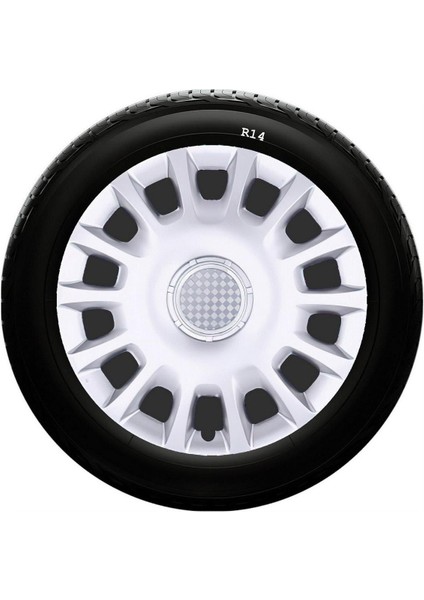 Ford Uyumlu 14 Inc Kırılmaz Sks Jant Kapağı 1 Takım 4 Adet NO:214