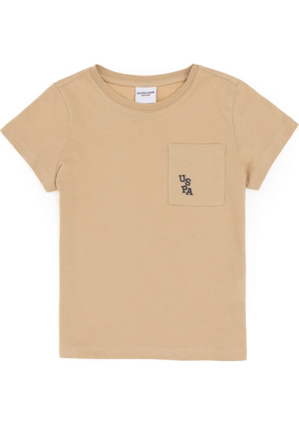 U.S. Polo Assn. 50298096-VR085 Erkek Çocuk Kum T-Shirt