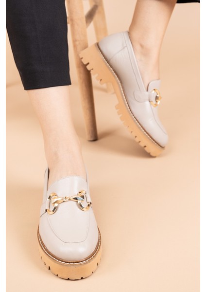 Aspes Kadın Deri Taş Loafer Ayakkabı modelleri