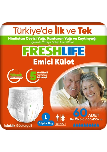 Large Emici Külot 30’Lu 2 Paket (60 Adet)