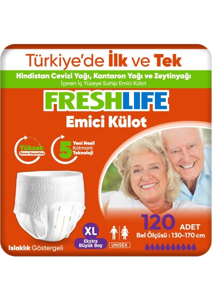 Xlarge Emici Külot 30’Lu 4 Paket (120 Adet)