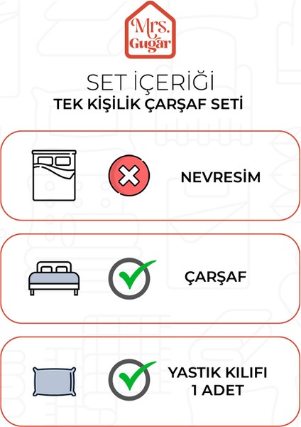 Antrasit Pamuklu Çizgili Saten Lastikli Çarşaf Takımı Tek Kişilik + 1 Yastık Kılıfı fırsatları