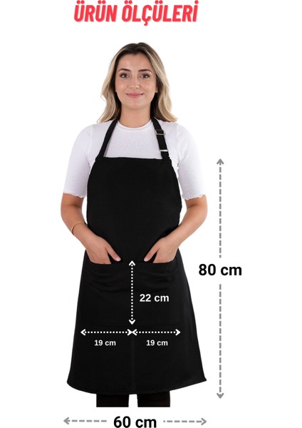 2 Adet Simple Ayarlanabilir Askılı Mutfak Önlüğü
