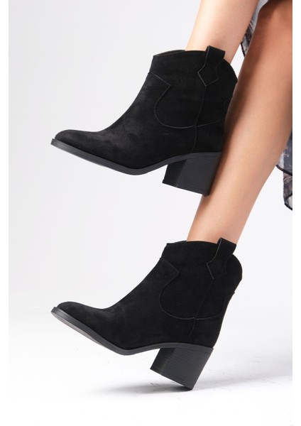 Alessia Western Siyah Renk Topuklu Kadın Bot fiyatları