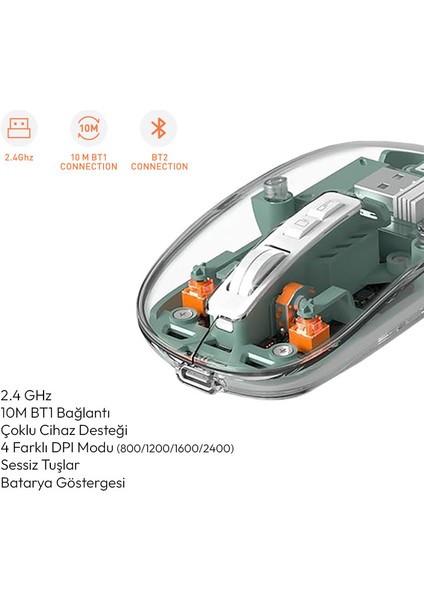 AG-M05 2.4 Ghz Bt+Wireless Mouse