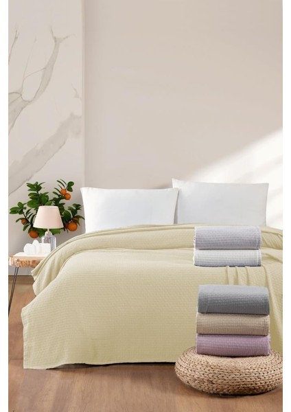 Pcf Hasır Pike Tek Kişilik Yatak Örtüsü ile Modern ve Organik Şıklığı Evinize Getirin!