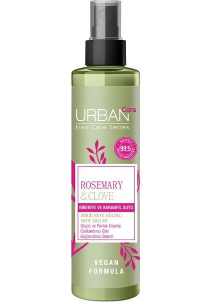 Urban Care Rosemary & Clove Biberiye ve Karanfil Suyu % 99.5 Doğal ve Saf 150 ml