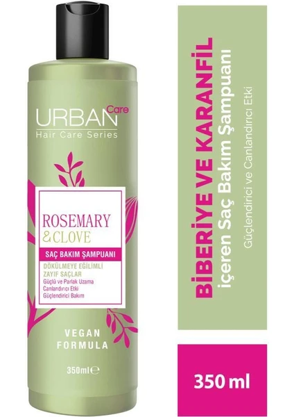 Urban Care Rosemary & Clove Biberiye ve Karanfil Canlandırıcı ve Güçlendirici Saç Bakım Şampuanı  350 ml