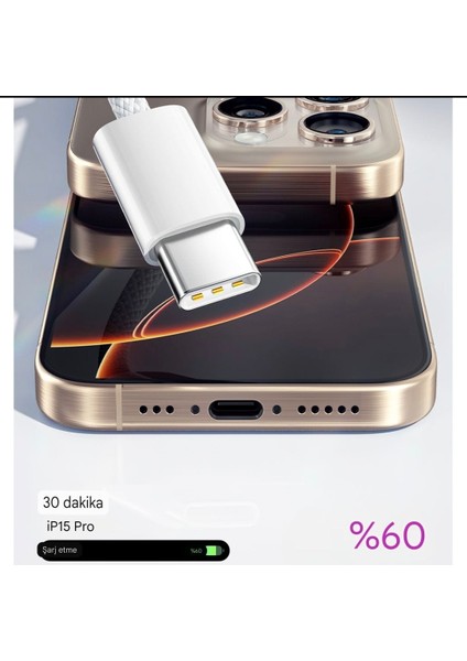 60W CE/FC/ROHS Lisanslı Type-C To Type-C İphone 15/16 Samsung/Xiaomi/Redmi/Huawei/Honor/Laptop/Tablet/Telefon Süper Hızlı Orjinal Hasır Örgülü Sağlam