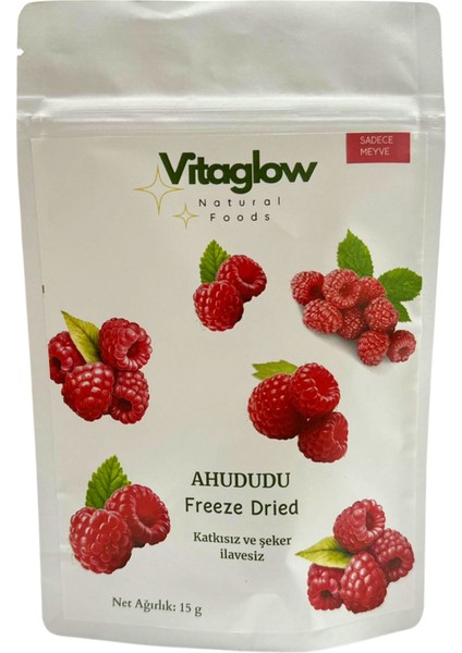 Vitaglow Freeze Dry Ahududu Sağlıklı Atıştırmalık Dondurularak Kurutulmuş