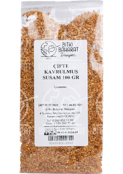 Bitki Baharat Dünyası Çifte Kavrulmuş Susam 100 gr