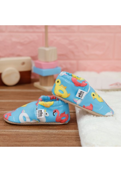 Desenli Bebek Patiği Kaydırmaz Tabanlı Organik Pamuk 2021 İlkbahar Yaz Modelleri