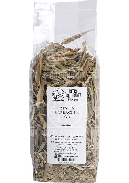 Bitki Baharat Dünyası Zeytin Yaprağı 100 gr