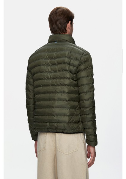 Northwın Yeşil Fermuarlı ve Cepli Polyester Standard Fit Erkek Mont