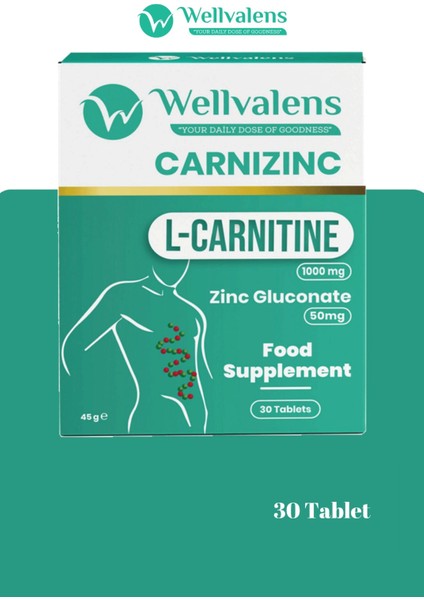 Carnizinc L-Carnitine 1000 mg & Zinc Gluconate 50 mg 30 Tablet