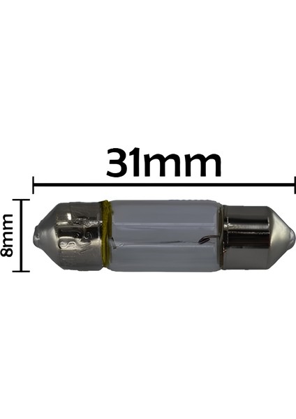 Sofit Ampul 12V 3W 10 Adet 31Mmx8Mm Sofit Ampul