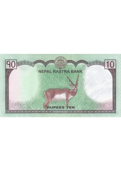Nepal 10 Rupi 2020, P#77, Çil, Eski Yabancı Kağıt Para