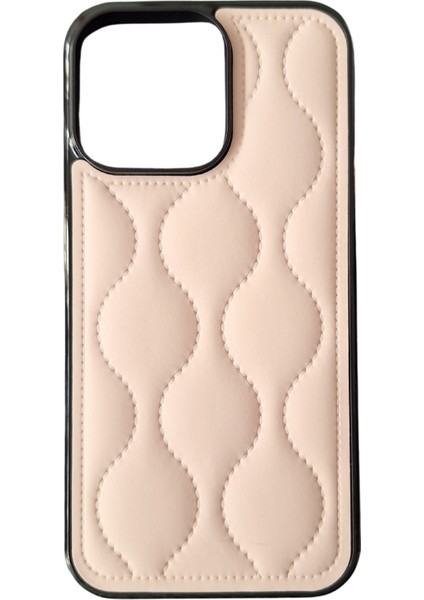 iPhone 15 Pro Max Uyumlu Pie Serisi Lüks Dikiş Desenli Premium Telefon Kılıfı