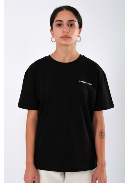 Anxiety Relaxed Fit Kadın T-Shirt - Siyah