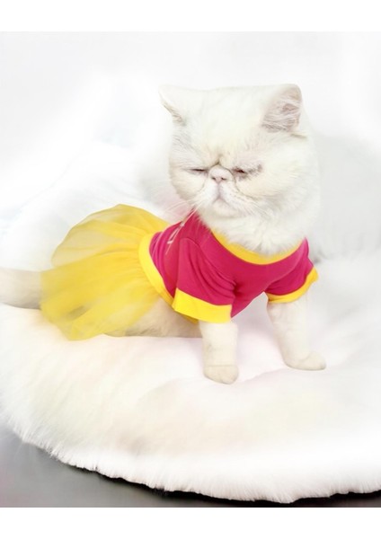 Pınk Love Mom Tütülü Kedi Elbisesi fiyatları