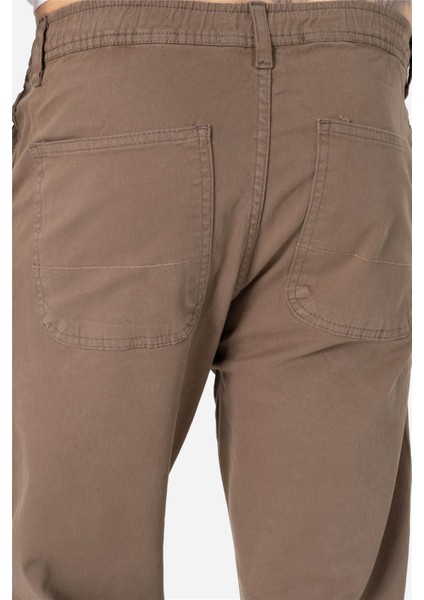 Erkek Rahat Kesim Beli Lastikli ve Ipli Bol Paça Yan Cepli Baggy Pantolon Zanzı Vizon B03.242.501 fırsatları