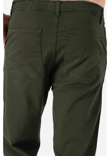 Erkek Rahat Kesim Beli Lastikli ve Ipli Bol Paça Yan Cepli Baggy Pantolon Zanzı Haki Yeşili B03.242.501 fırsatları