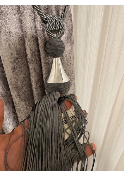 Nivemeshome Antasit Saçaklı Gümüş Aparat Yeni Model Tavan Toplama Braçol