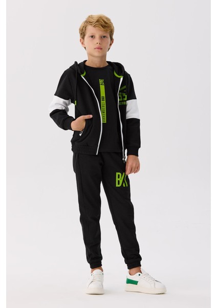 Bg Store Erkek Çocuk Siyah Eşofman Üstü