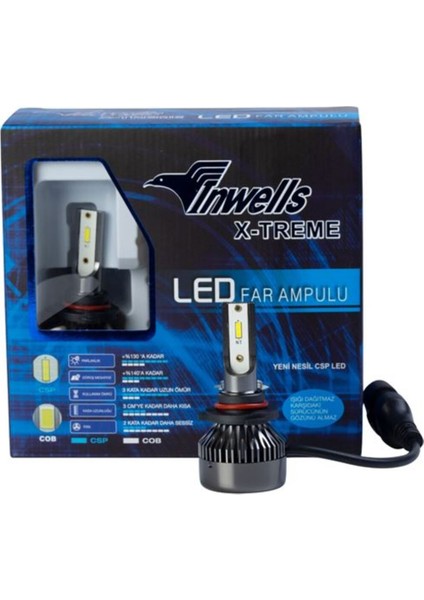 Inwells X-Treme 9005 (Hb3) LED Xenon Yeni Nesil 6 Çipli 10.000 Lümen